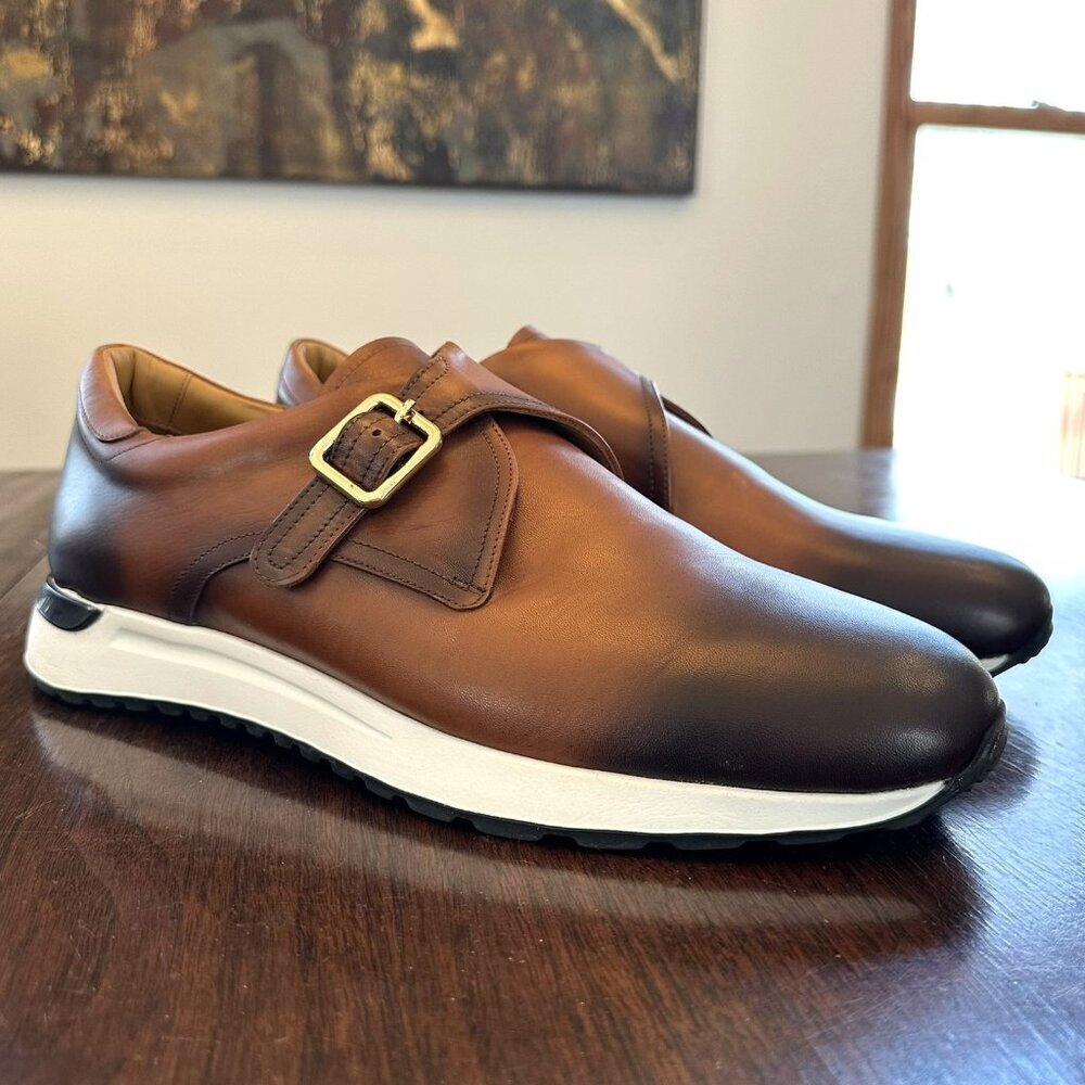 EUC Vinci Torino Tan Leather Sneaker Men's Size 13 M Casual Shoes
